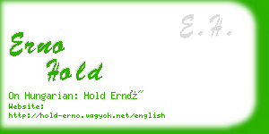 erno hold business card